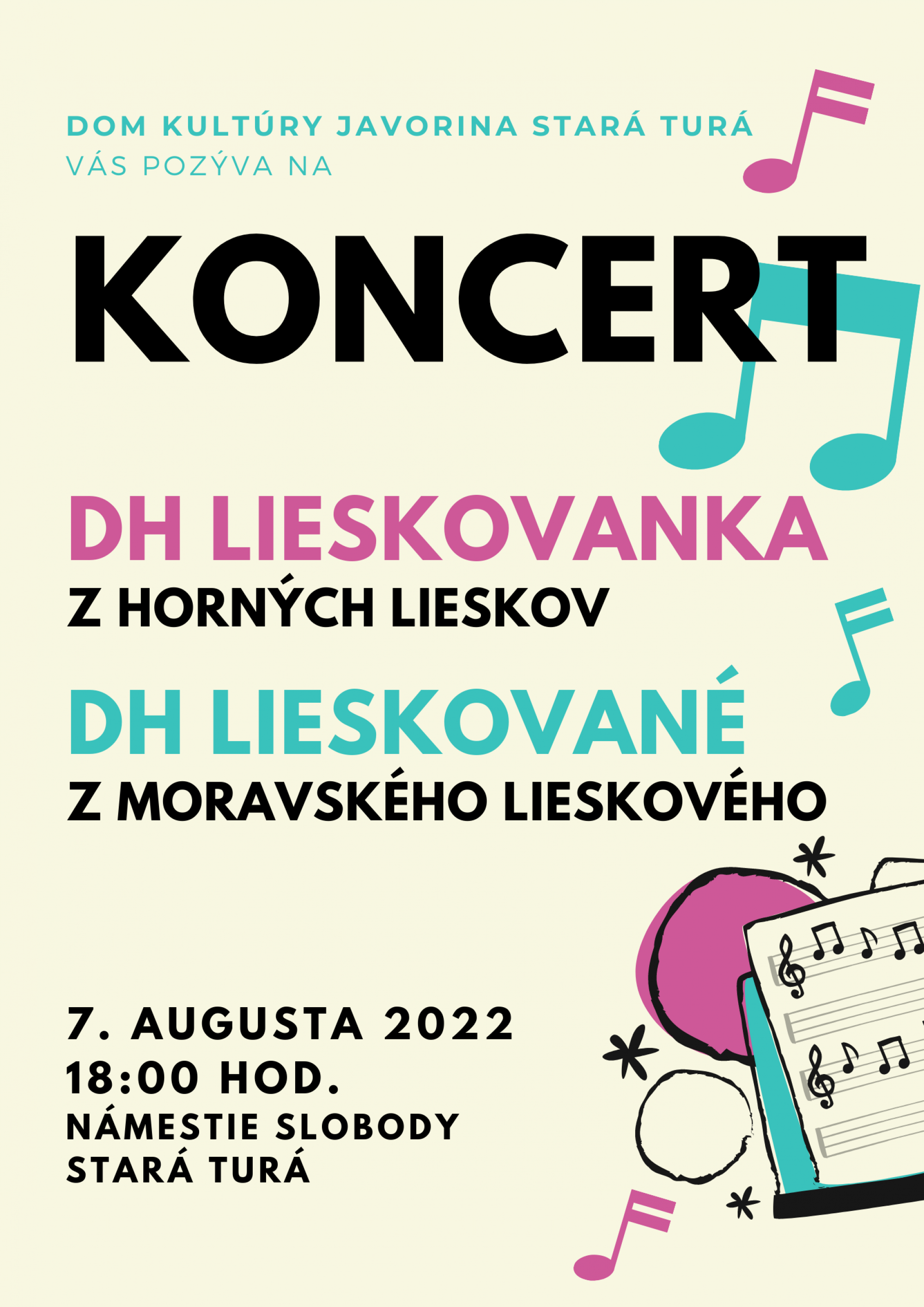 Koncert dychovej hudby Lieskovanka a Lieskované