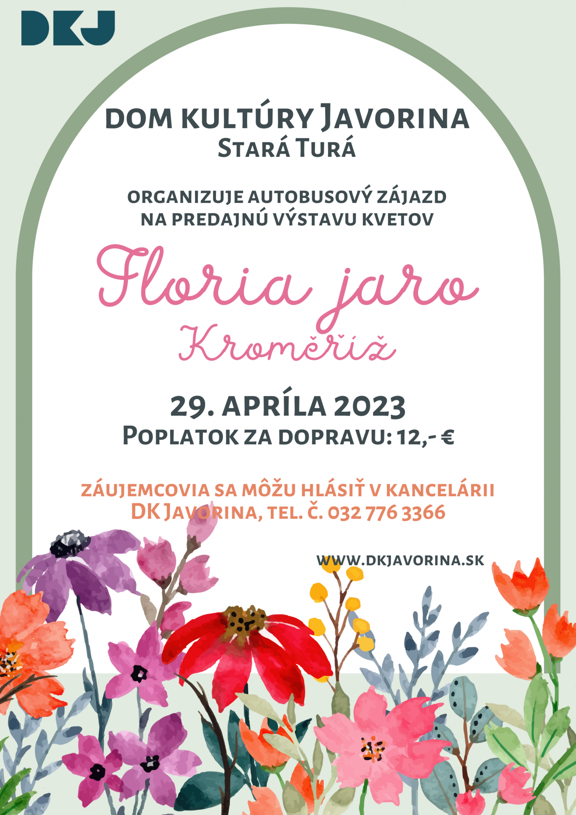 Autobusový zájazd na výstavu Floria jaro Kroměříž