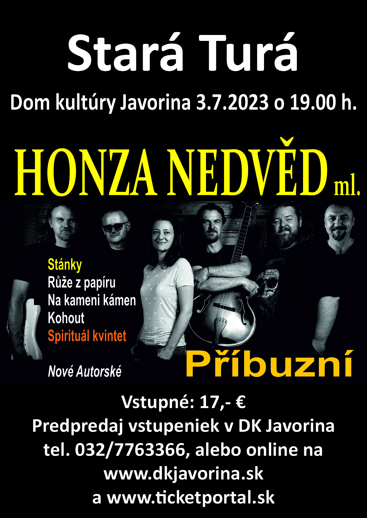 Koncert Honza Nedvěd ml. & Příbuzní