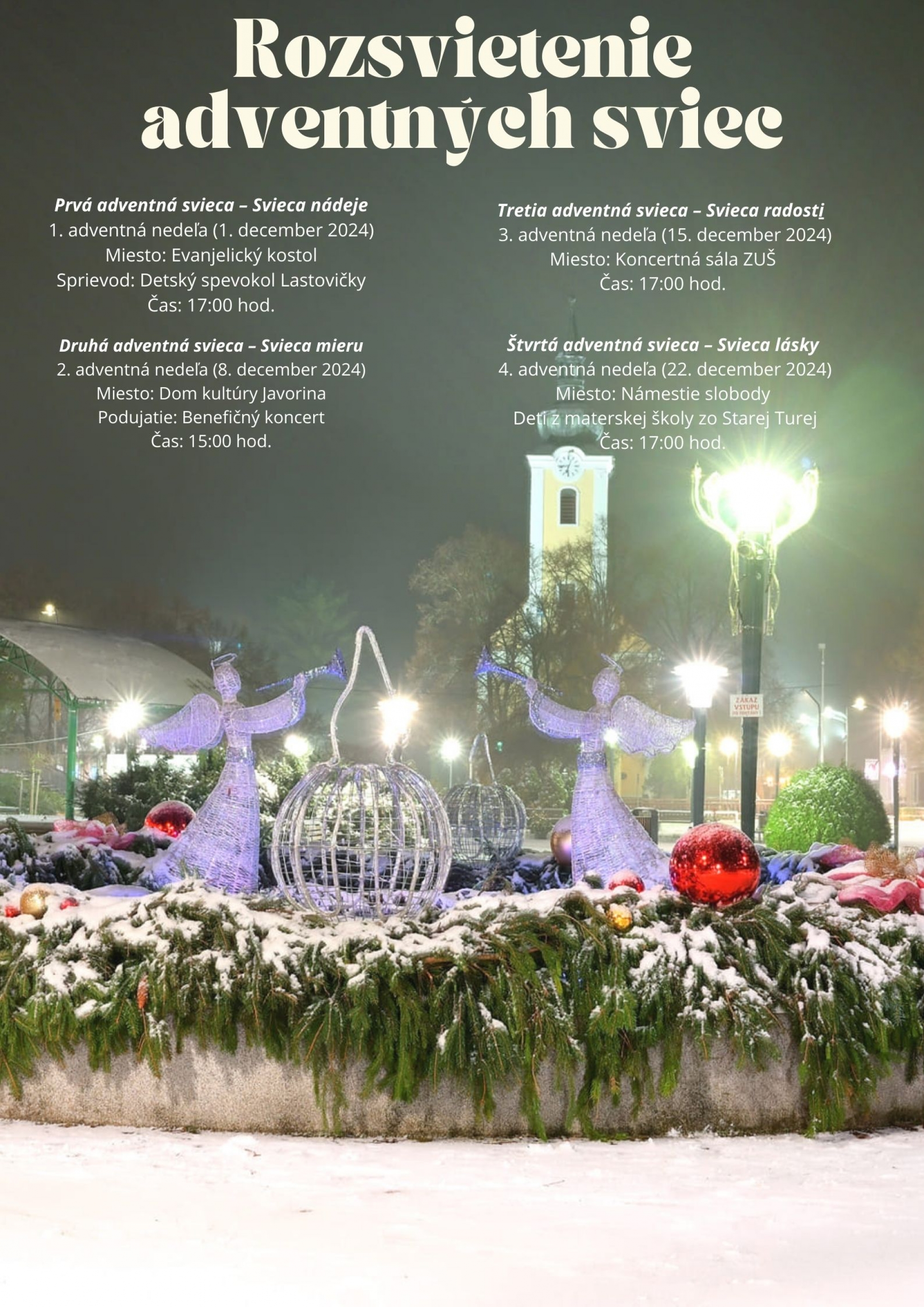 Rozsvietenie adventných sviec Rozsvietenie adventných sviec