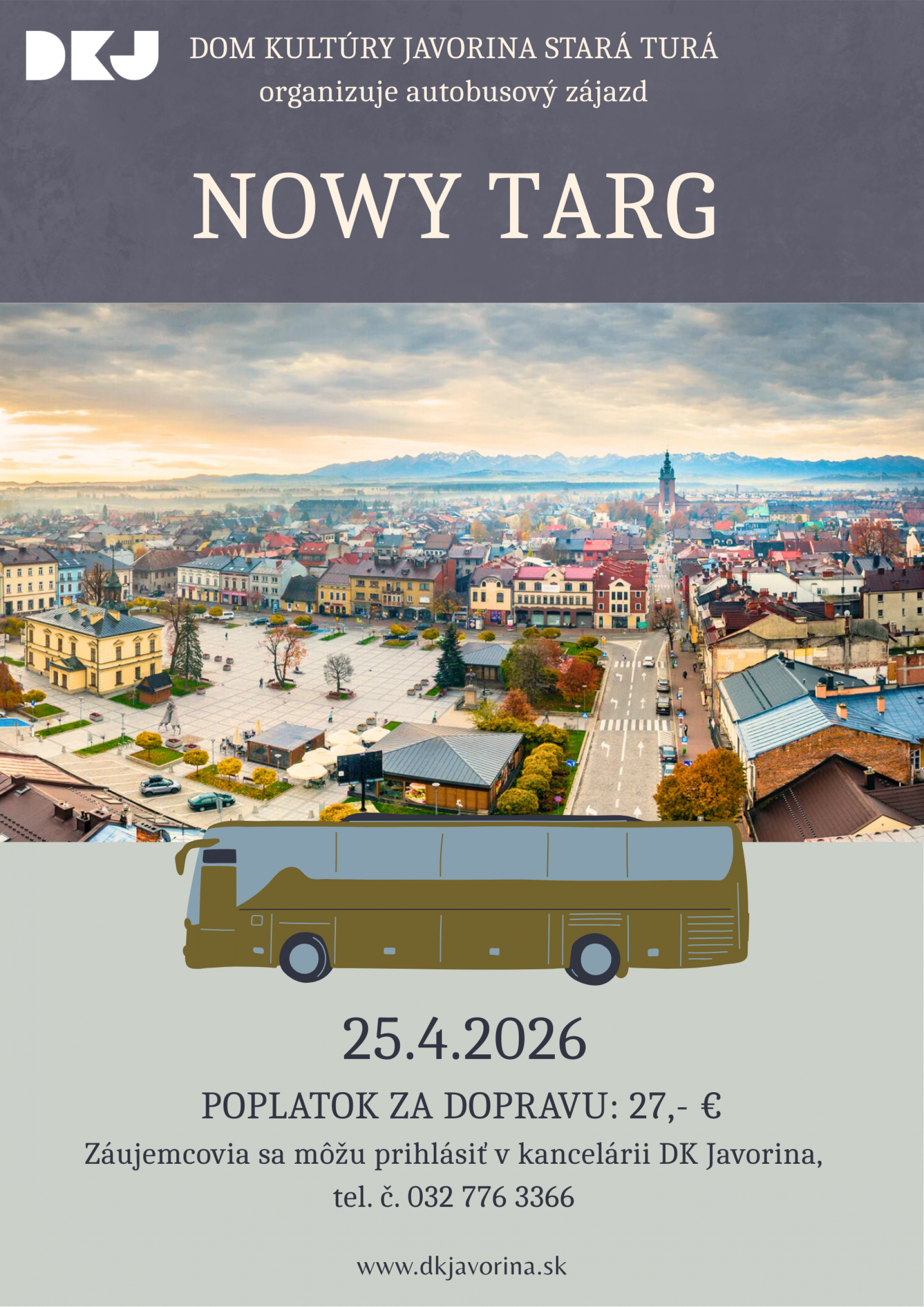 Autobusový zájazd do Noweho Targu
