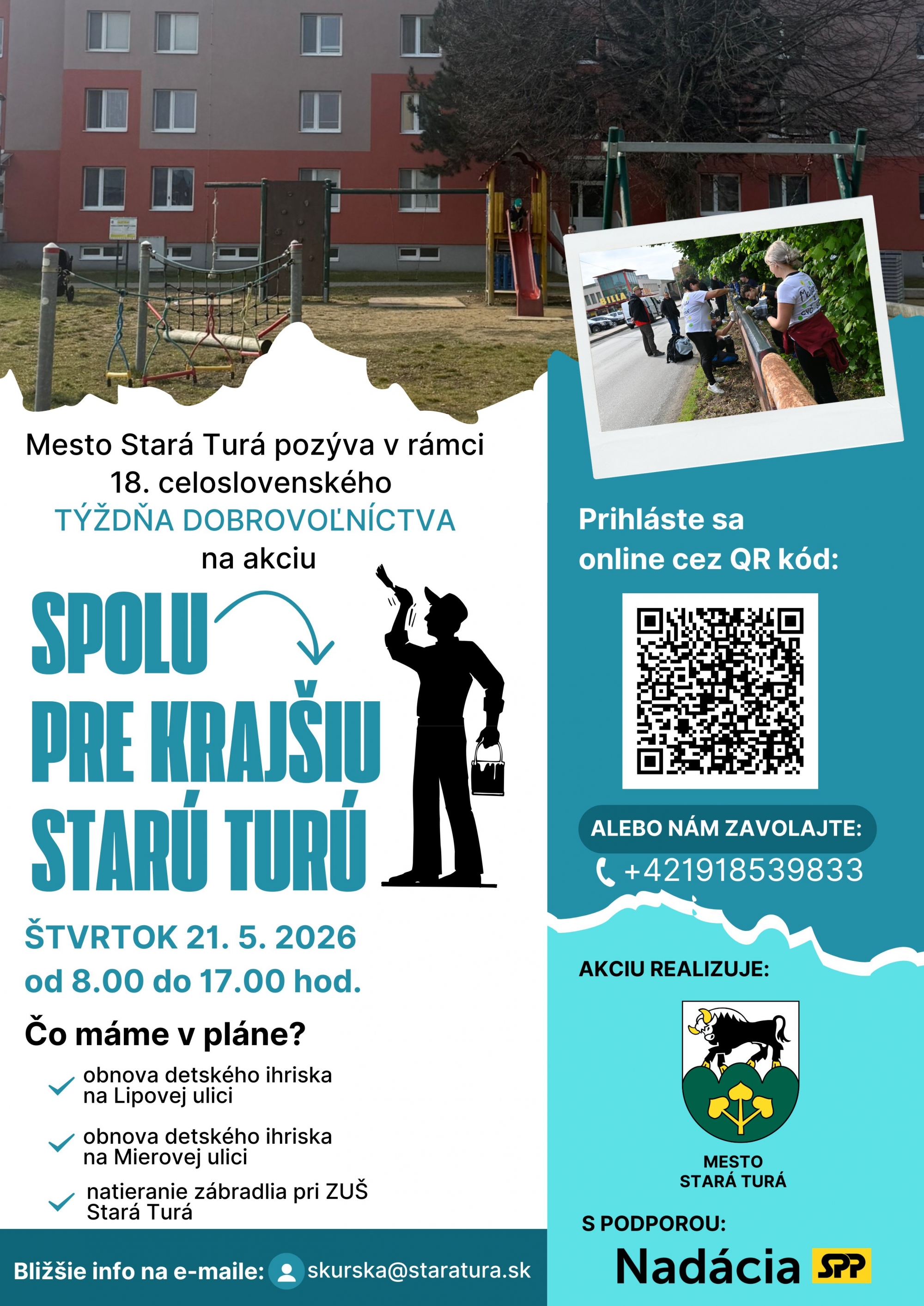 Dobrovoľnícky deň: Spoločne pre krajšiu Starú Turú Dobrovoľnícky deň: Spoločne pre krajšiu Starú Turú