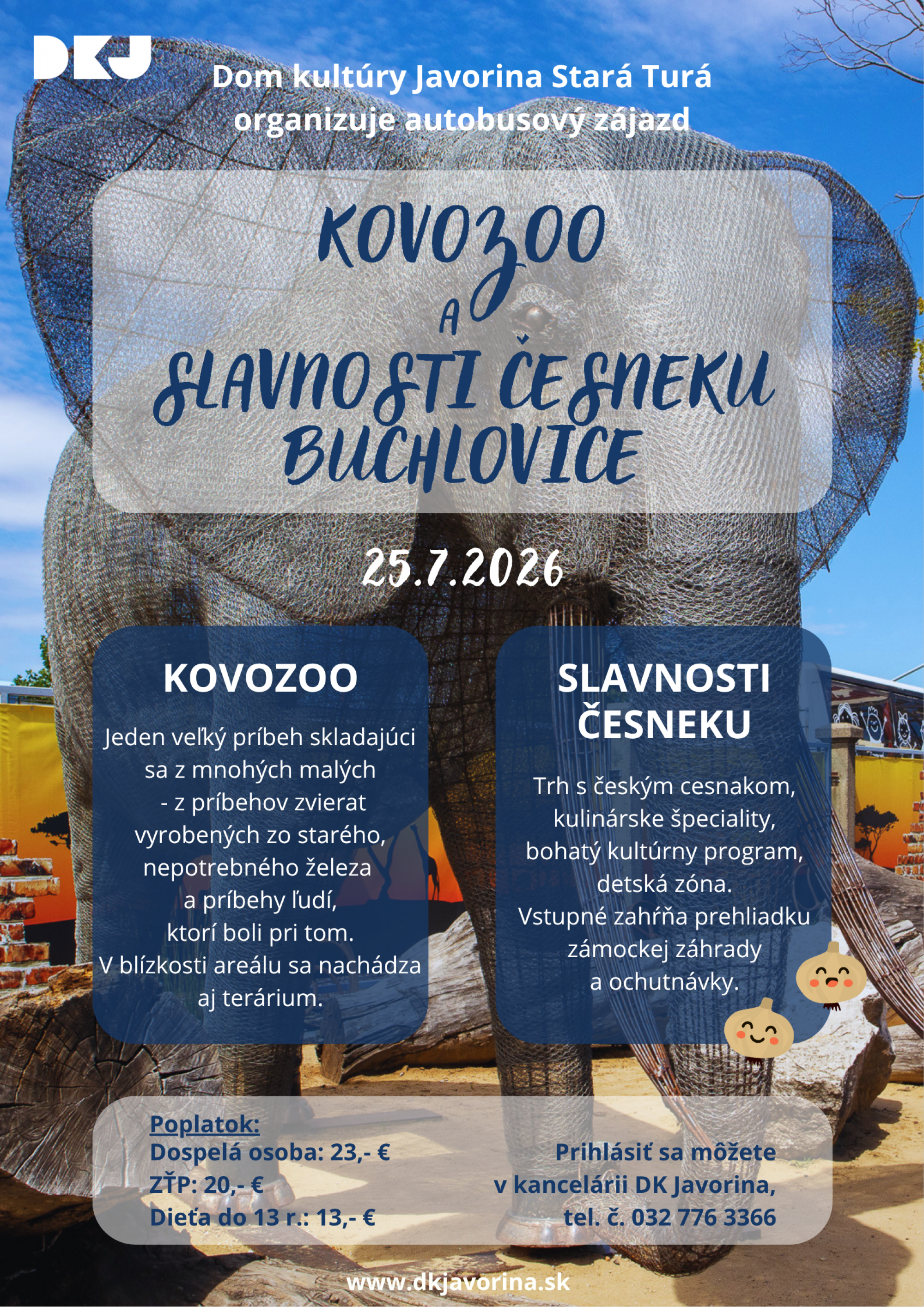 Autobusový zájazd do KOVOZOO a na Slavnosti česneku