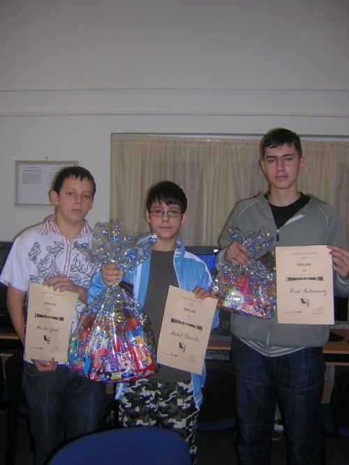Majstrovstvá ZŠ v Pinball 2008 - víťazi