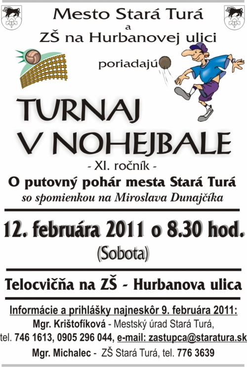 Turnaj v nohejbale - plagát