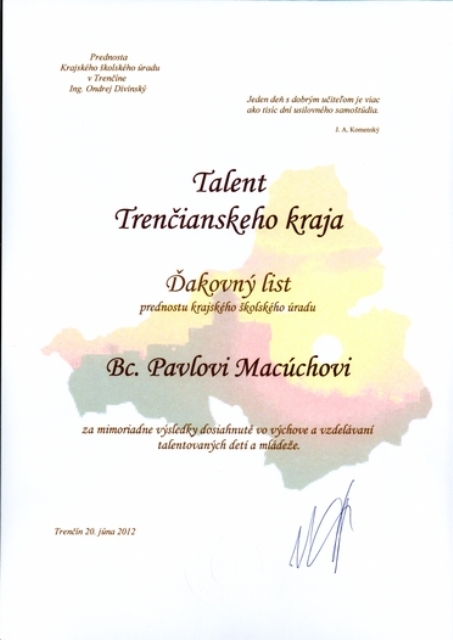 Talent Trenčianskeho kraja 2012