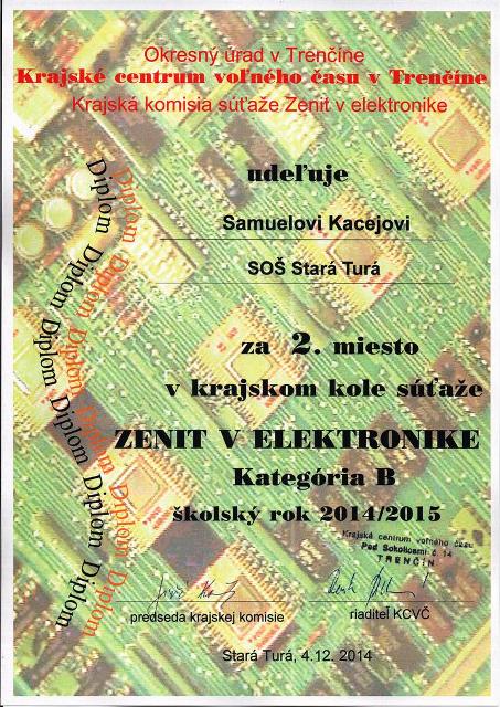 Krajské kolá súťaže ZENIT 2014