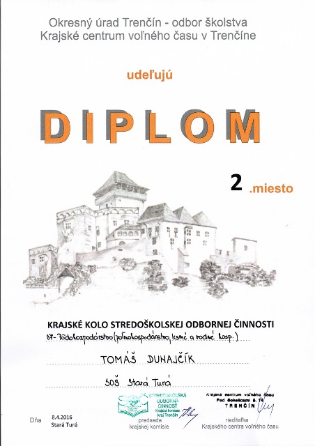 V Starej Turej prebehlo krajské kolo Stredoškolskej odbornej činnosti (SOČ)