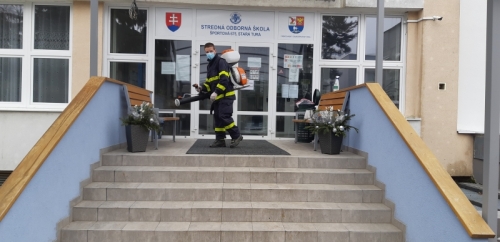 Dezinfekcia priestorov členmi DHZ