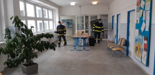 Dezinfekcia priestorov členmi DHZ