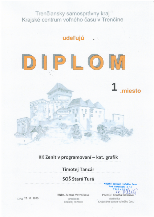 Diplomy zo súťaží pre žiakov SOŠ Stará Turá