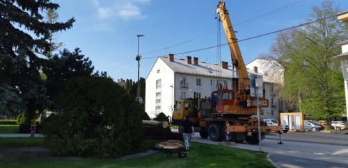 Stavanie mája v Starej Turej (29.4.2022)