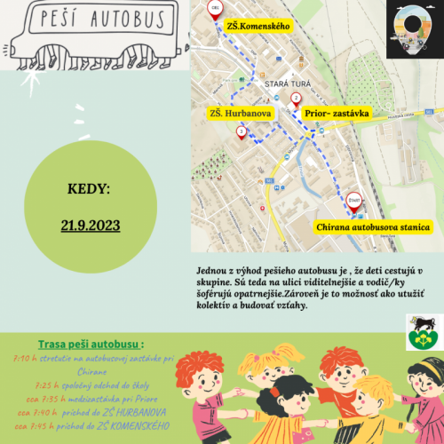 Program ETM 2023 v Starej Turej - Peší autobus