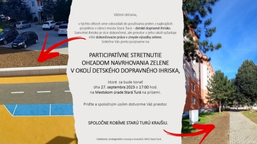 Participatívne stretnutie ohľadom navrhovania zelene v okolí detského dopravného ihriska