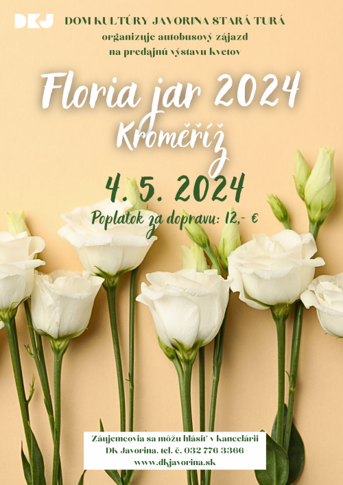 Autobusový zájazd na výstavu Floria jaro 2024 Kroměříž