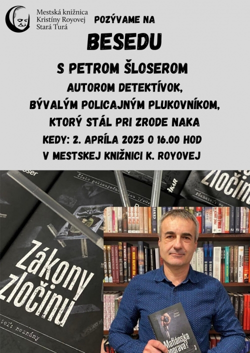 Beseda so spisovateľom Petrom Šloserom