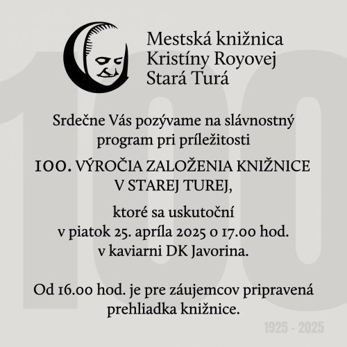 100. výročie knižnice v StarejTurej
