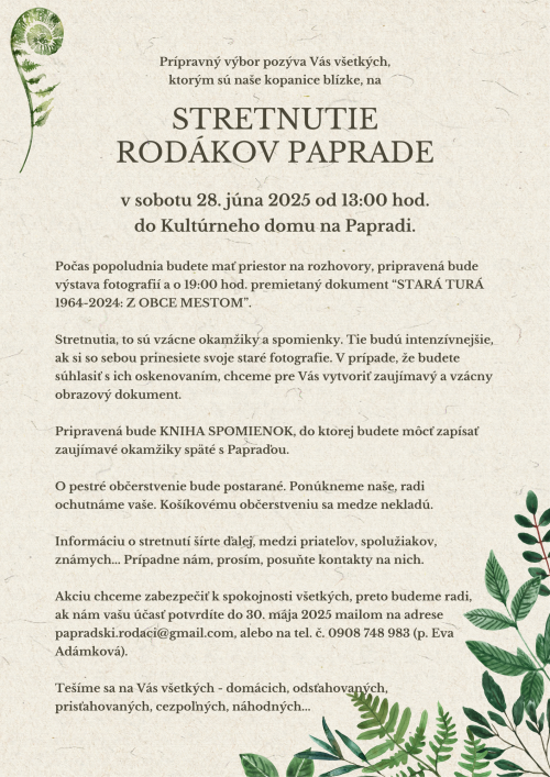 Stretnutie rodákov Paprade