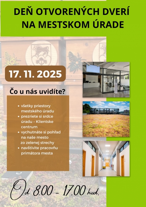 DEŇ OTVORENÝCH DVERÍ NA MESTSKOM ÚRADE