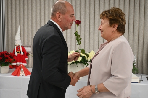 Slávnostné stretnutie jubilantov na Mestskom úrade v Starej Turej