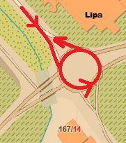 otáčanie smerom k VUB